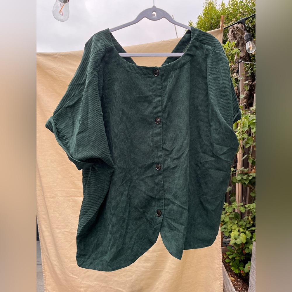 Madewell Green Ribbed Shirt